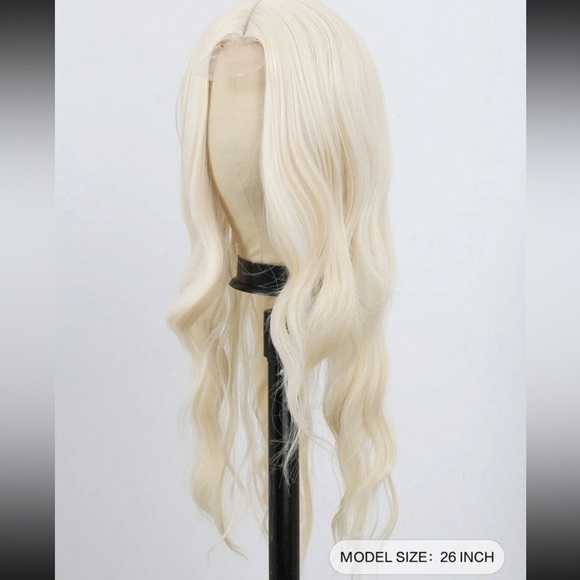 Synthetic Heat Resistant U Part Wigs Long Brown Mixed Blonde Loose Wavy Wig - Picture 5 of 6